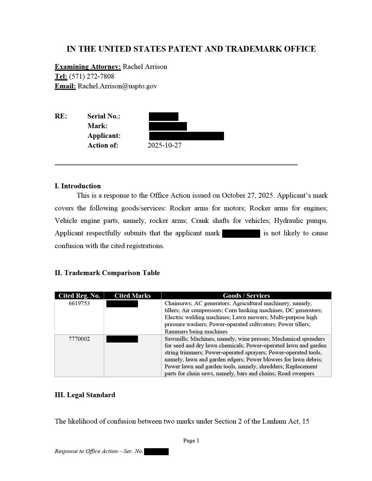 Photo inspiration: Tm Instant AI Powered Trademark Office Action Response Generator Photo Inspiration